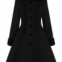 Hell Bunny Amaya Coat Black | Vintage Style Women's Coat | Hell Bunny Ladies Jacket 13 Hell Bunny Amaya Coat Black