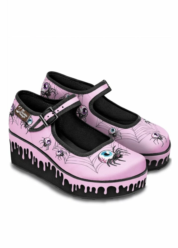 Hot Chocolate Design Chocolaticas Pink Widow Mary Jane Platform Shoes for Women 3 Hot Chocolate Design Chocolaticas Pink Widow Mary Jane Platform