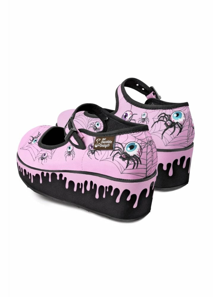 Hot Chocolate Design Chocolaticas Pink Widow Mary Jane Platform Shoes for Women 5 Hot Chocolate Design Chocolaticas Pink Widow Mary Jane Platform