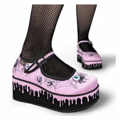 Hot Chocolate Design Chocolaticas Pink Widow Mary Jane Platform Shoes for Women 11 Hot Chocolate Design Chocolaticas Pink Widow Mary Jane Platform