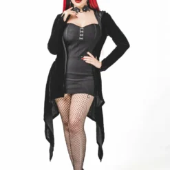Necessary Evil Aphrodite Velvet Hooded Cardigan Ladies