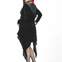 Necessary Evil Aphrodite Velvet Hooded Cardigan Ladies
