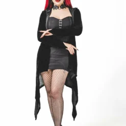 Necessary Evil Aphrodite Velvet Hooded Cardigan Ladies