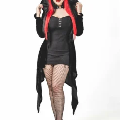 Necessary Evil Aphrodite Velvet Hooded Cardigan Ladies