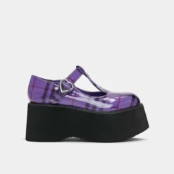 Koi Footwear Koi Moreno Plaid Platform Mary Janes