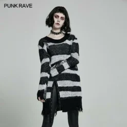 Punk Rave Kaz Distressed Jumper - White
