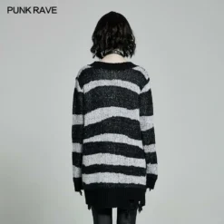 Punk Rave Kaz Distressed Jumper - White