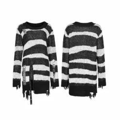 Punk Rave Kaz Distressed Jumper - White