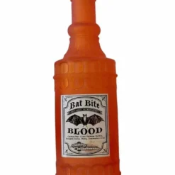 Gothic Gifts Bat Bite Blood Glass Bottle With Cork Lid