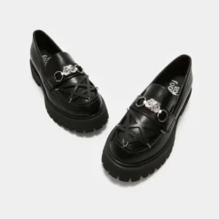 Koi Footwear Ladies Koi Silent Dusk Owl Pentagram Loafers