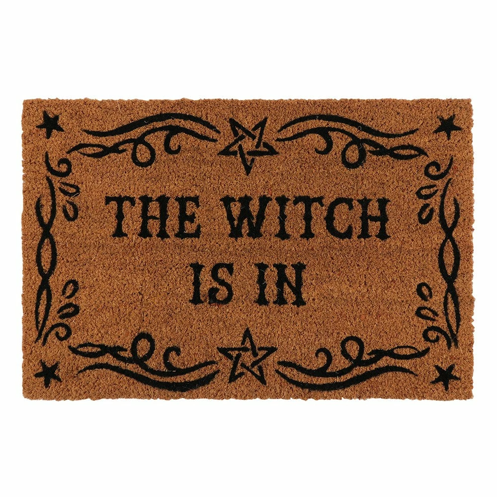 Gothic Gifts The Witch Is In Doormat - Unique Homeware for Halloween & Witch Lovers 3 Gothic Gifts The Witch Is In Doormat