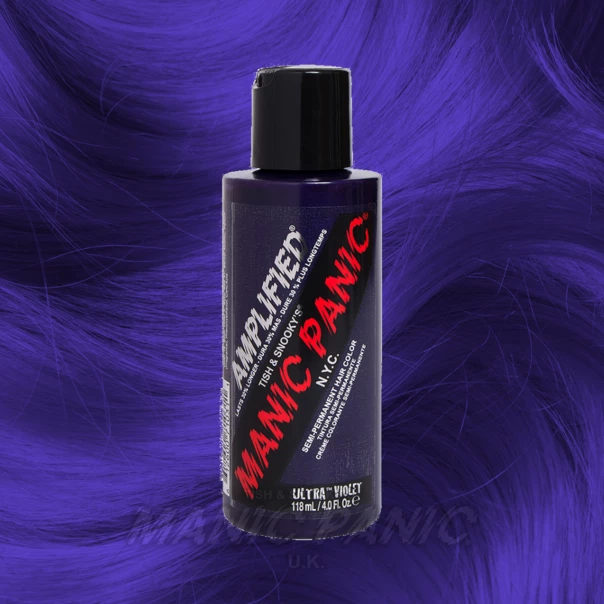 Amplified Manic Panic Semi Permanent Hair Colour EU Formula - Ultra Violet | Vegan & Cruelty-Free Hair Dye 3 Amplified Manic Panic Semi Permanent Hair Colour EU Formula - Ultra Violet