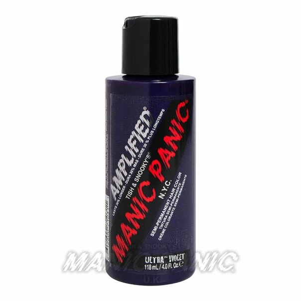 Amplified Manic Panic Semi Permanent Hair Colour EU Formula - Ultra Violet | Vegan & Cruelty-Free Hair Dye 6 Amplified Manic Panic Semi Permanent Hair Colour EU Formula - Ultra Violet